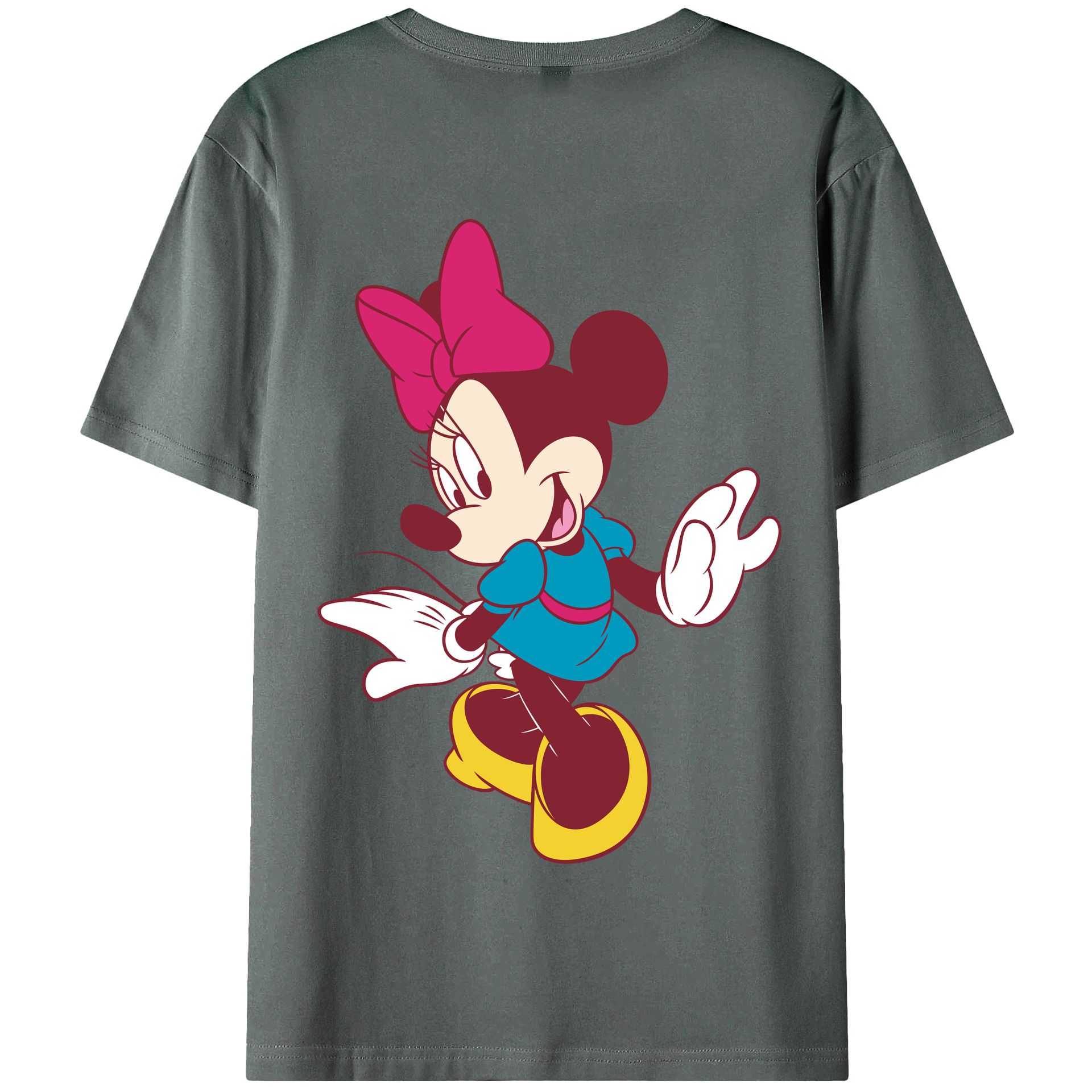 （画像用） ミッキーマウス Mickey Mouse 綿100％半袖Tシャツ（背面プリント）